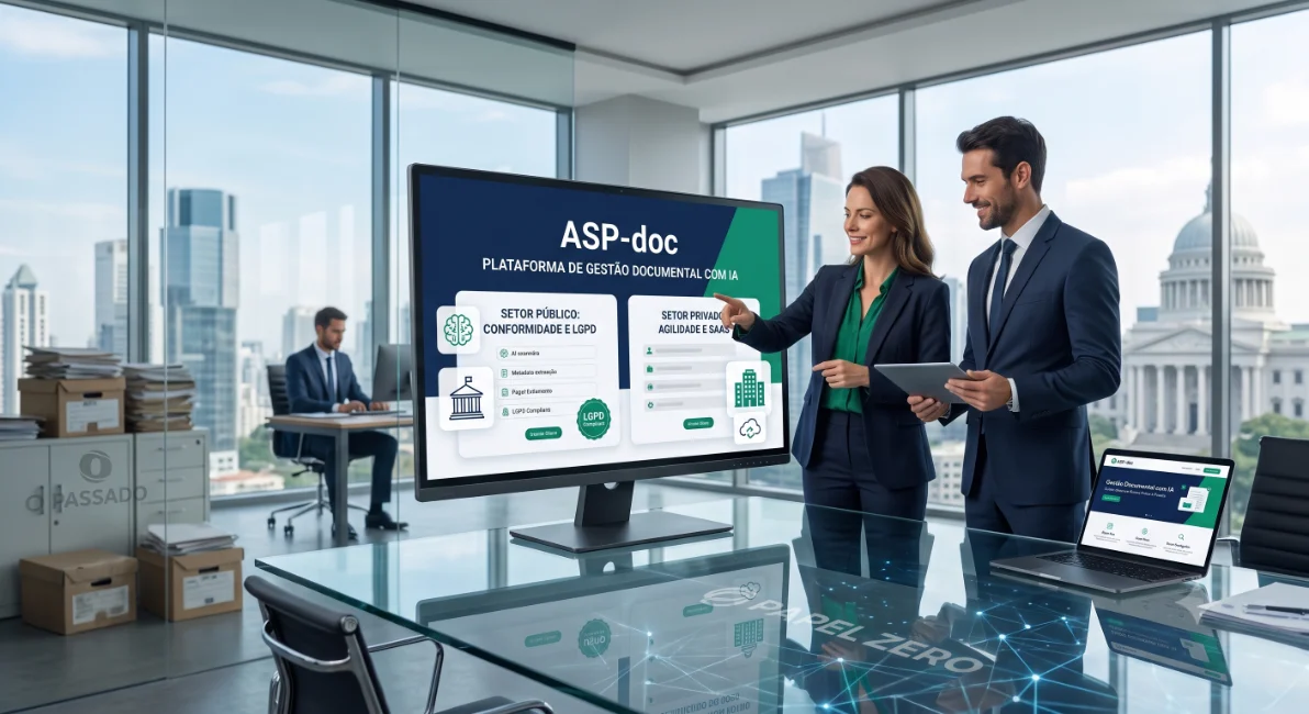 Colaboradores em treinamento sobre o ASPdoc